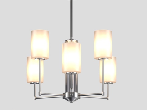  OM 玻璃灯罩杆式吊灯 LH56211,3d模型 