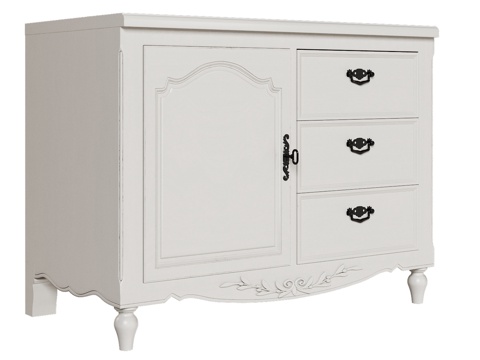  OM经典风格无台面梳妆柜3d模型 