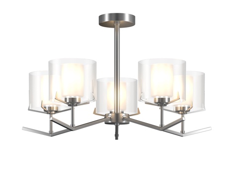 OM 玻璃灯罩杆式吊灯 LH57001,3d模型