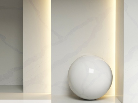  石英石 Noblle Quartz Q744 卡拉卡塔白3d模型 