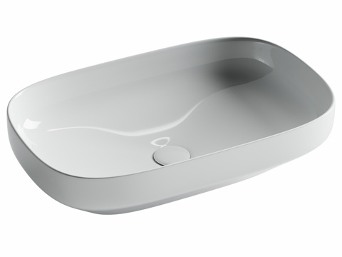  OM 悬挂式矩形洗手盆 Element 6003d模型 