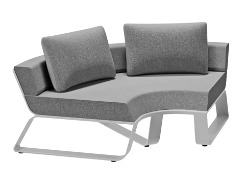  现代简约双人沙发 双人沙发 简约沙发 客厅沙发 抱枕  绿色3d模型 