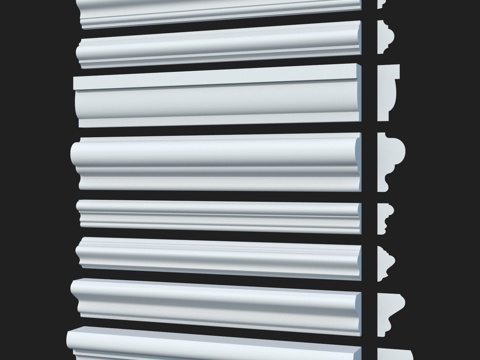  光滑装饰线条套装47. LepGrand3d模型 