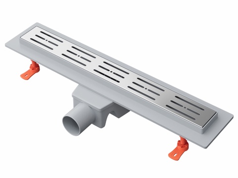  OM淋浴排水盘（托盘）EWRIKA 50厘米配雨纹格栅3d模型 