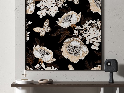  现代，简约，复古，中古，新中式，装饰画3d模型 