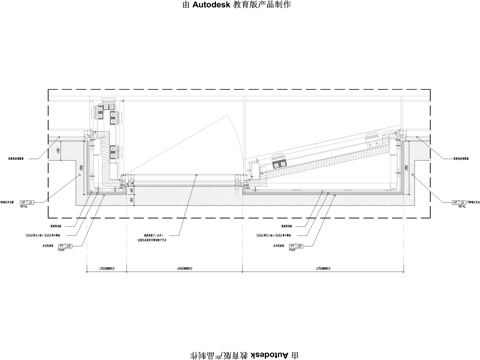电视柜体暗藏节点大样图cad施工图