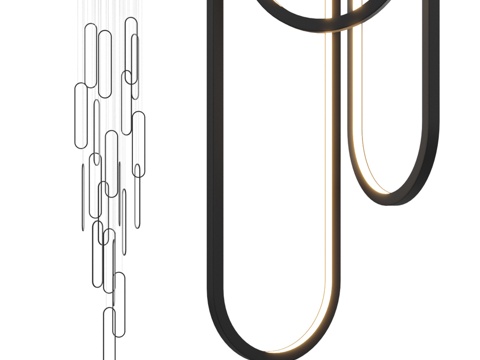  吊灯框架 IT-1621-放射状-203d模型 