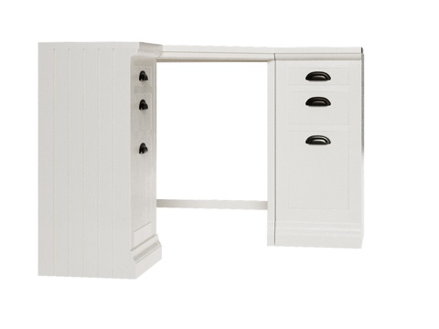  OM海岸边抽屉组合角桌3d模型 