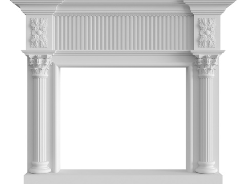  壁炉门组件 №113d模型 