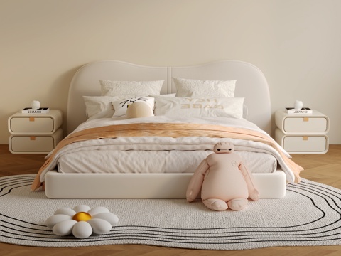  儿童双人床3d模型 