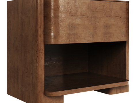  OM 简约风格开放式床头柜 65厘米款3d模型 