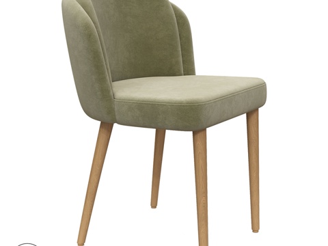  双靠背OM椅3d模型 