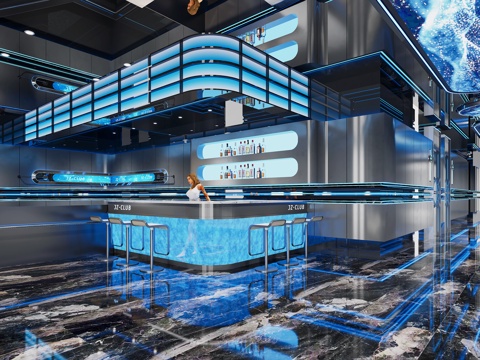  KTV大厅前台3d模型 