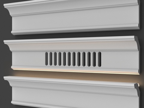  带通风与灯光变化的540号檐口3d模型3d模型 