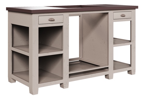  普罗旺斯风格炉灶下OM厨房组合柜3d模型 