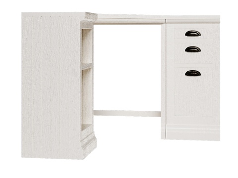  OM海岸边书柜组合角桌3d模型 