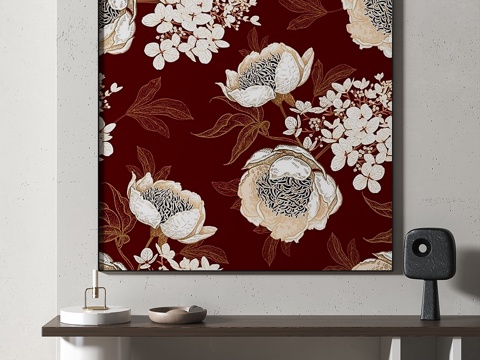  现代，简约，复古，中古，新中式，装饰画3d模型 