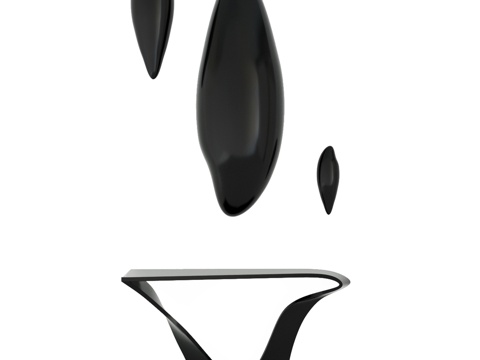  Vi边桌与Stones镜子3d模型 