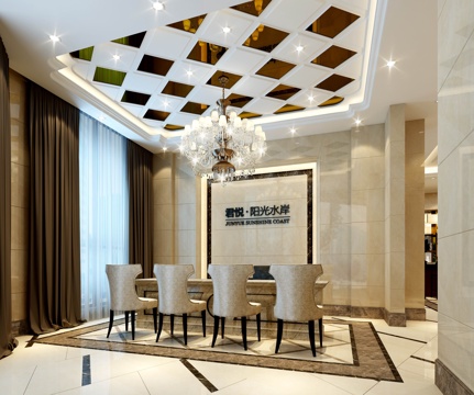  现代售楼大厅 沙盘 吊灯 卫生间 休闲沙发椅子3d模型 