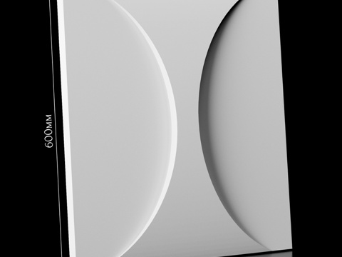  石膏3D面板圆形3d模型 