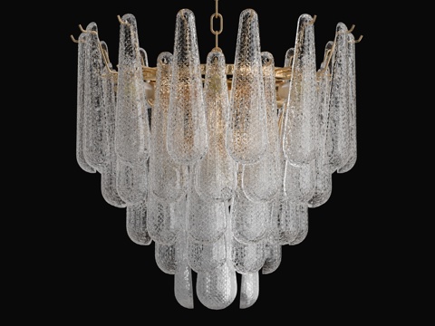  水晶豪华吊灯 FONTAIN SP10 金色款3d模型 