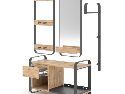  奥尔堡玄关柜3d模型 