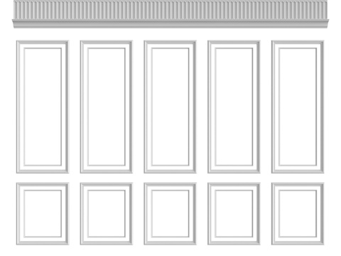  墙面组合 #1303d模型 