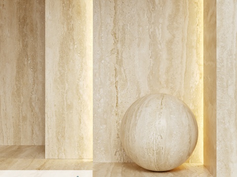  TechGres大尺寸陶瓷板 TRAVERTINE LI3d模型 