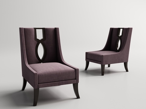  美式简约餐厅椅 餐椅3d模型 