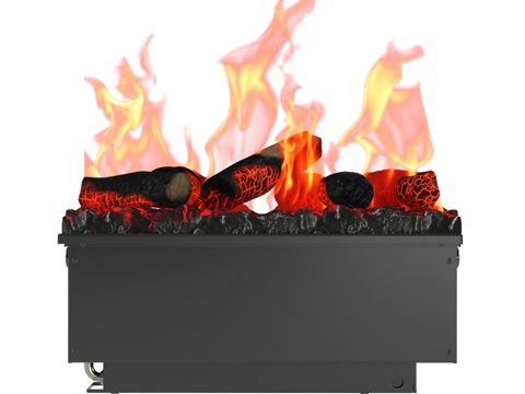  OM壁炉卡式500 PS零售柴火款（含柴火）3d模型 