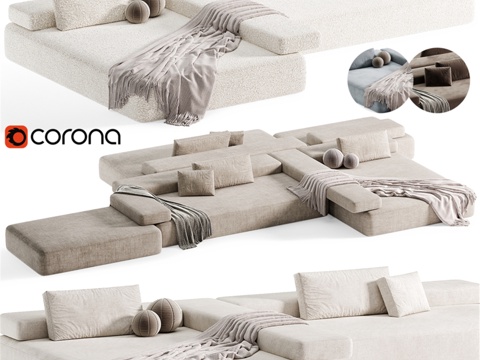  Wendelbo 现代风格 CINDER BLOCK SCR3d模型 