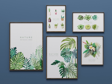  现代壁画 装饰画 挂画3d模型 