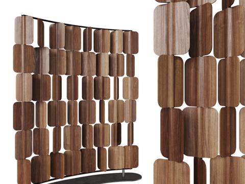  True Design 木饰面板隔断3d模型 