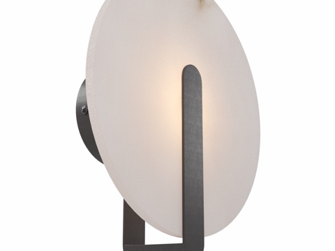  OM台灯，黑色，雪花石膏，MONTRE，LED，53d模型 