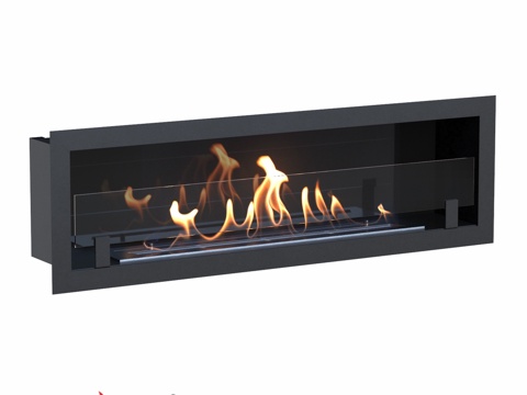  嵌入式生物壁炉 Steel 热力领航者1000小型款3d模型 