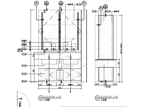 办公室洗手台节点大样图cad施工图