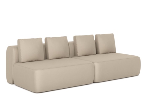  模块化沙发 2 节 125+125 Molto (Molto3d模型 