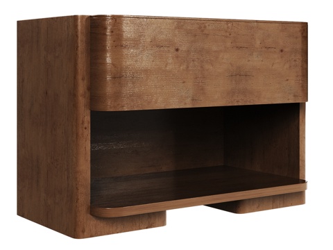  OM 简约风格开放式床头柜 80厘米款3d模型 