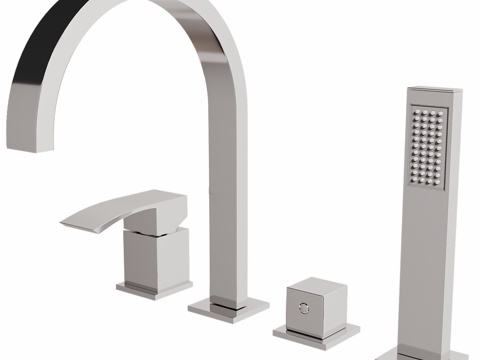  ABBER Wasserfall AF8613 浴缸边缘混合3d模型 