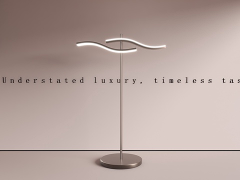  现代台灯 床边灯 轻奢落地灯 不锈钢落地灯 艺术灯具 设计师3d模型 