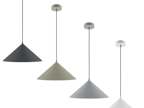  基础色系吊灯3d模型 