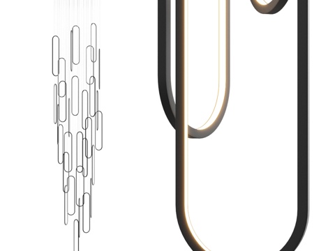  吊灯框架 IT-1621-径向-303d模型 