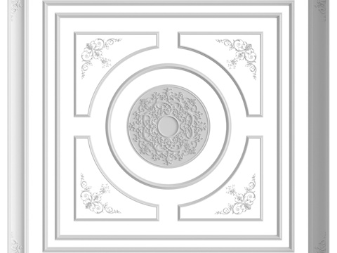  天花板构图第44号3d模型 