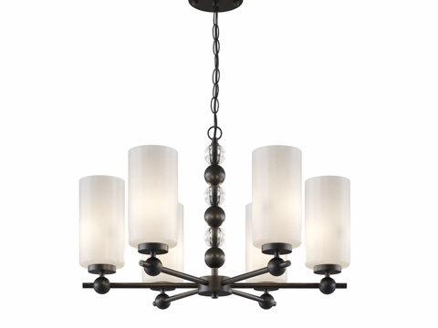  OM灯泡灯具，白炽灯，黑色，白色，AURO3d模型 