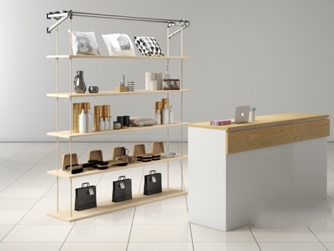  展柜展台 商场柜台3d模型 