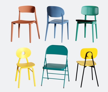  现代餐椅 单椅3d模型 