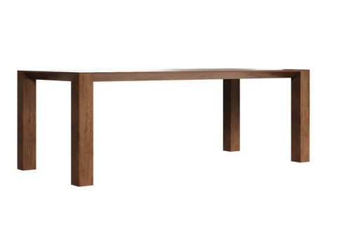  OM极简长方形餐桌3d模型 