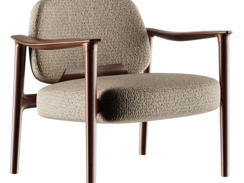  现代休闲椅 扶手椅 餐椅 单椅3d模型 