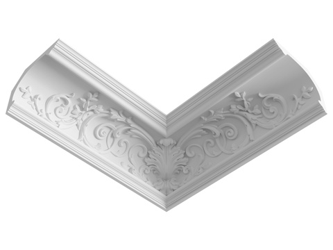  带装饰线条预制檐口 No.1263d模型 