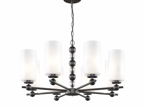  OM灯泡灯具，白炽灯，黑色，白色，AURO3d模型 